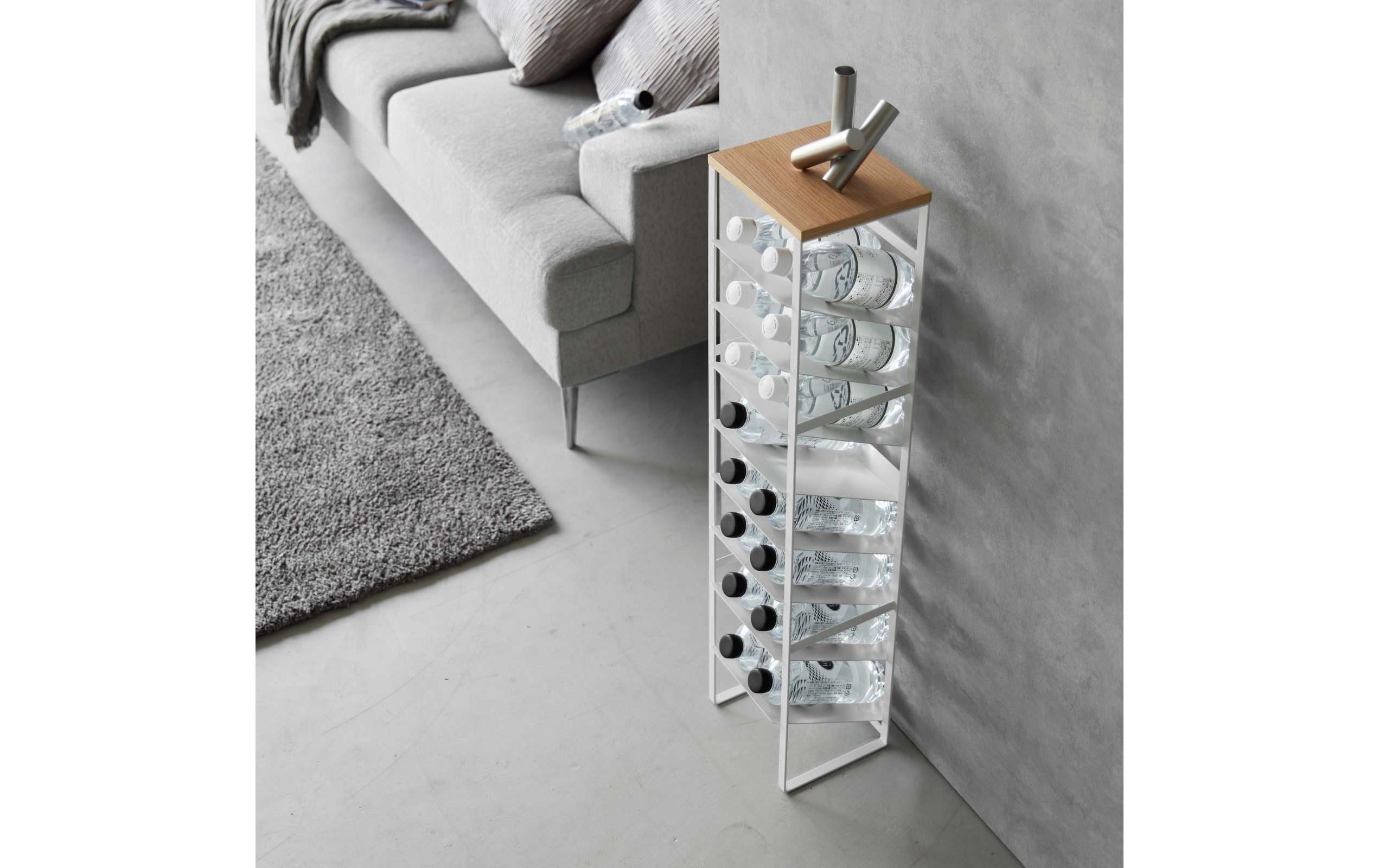 Flaschenregal Tower Weiss<br>8-stöckiges Flaschenregal
