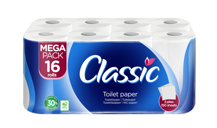 Toiletpapir 16 ruller - Classic