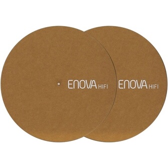 Accessoire platine vinyle Enova Hifi Paire de feutrine marron FS 120 BR