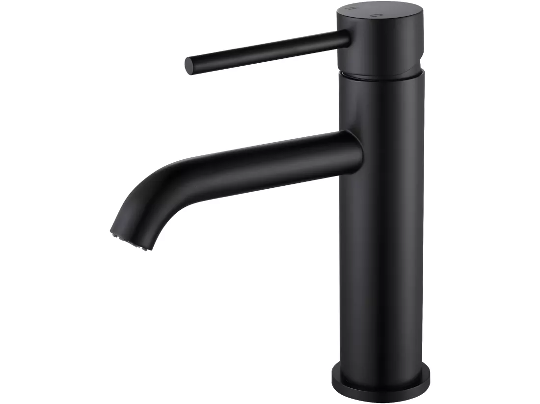 LuxuryBain- Mitigeur, robinet de lavabo pour salle de bain design et moderne (Noir)