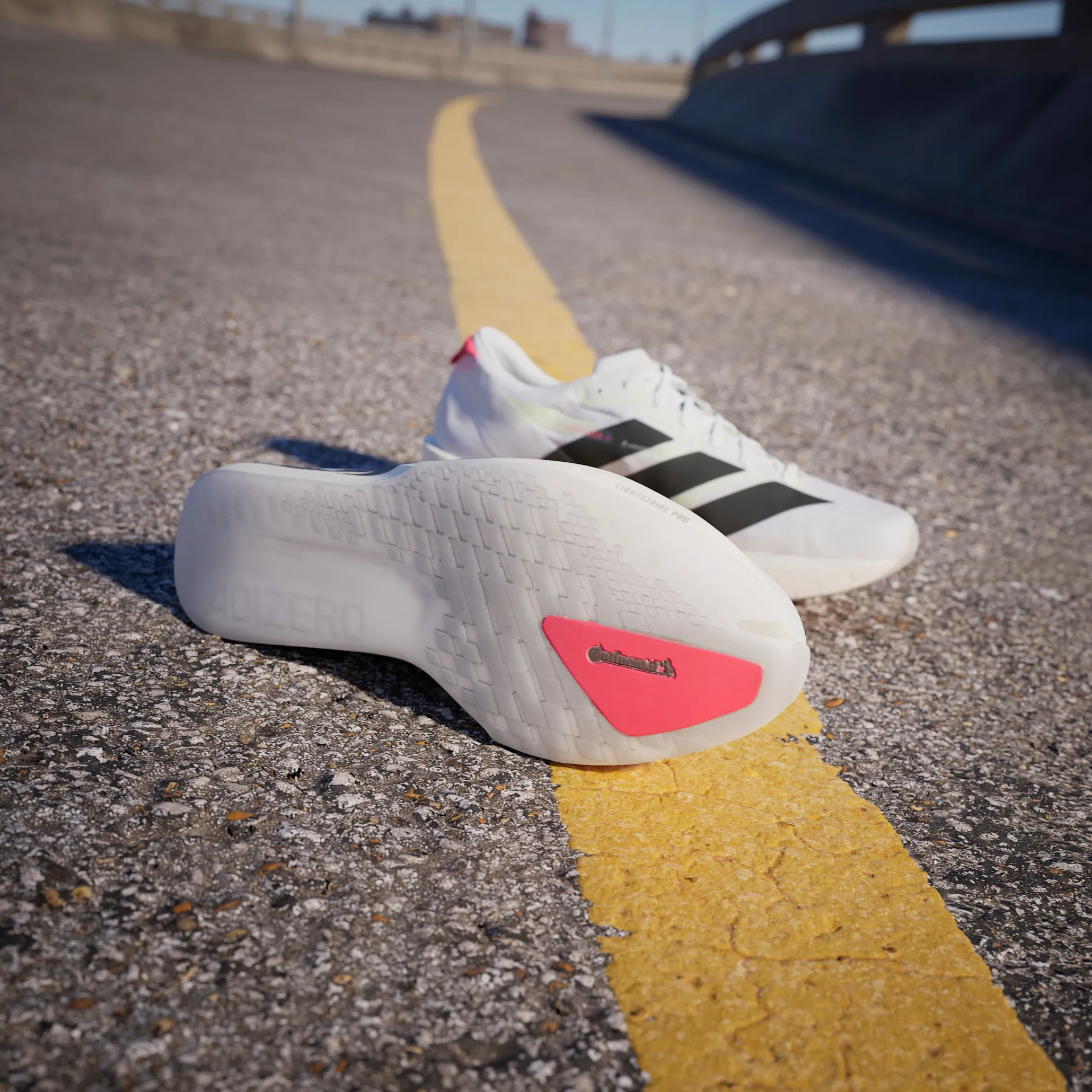 Adidas Men's Adizero Adios 9 Cloud White/Core Black/Lucid Red