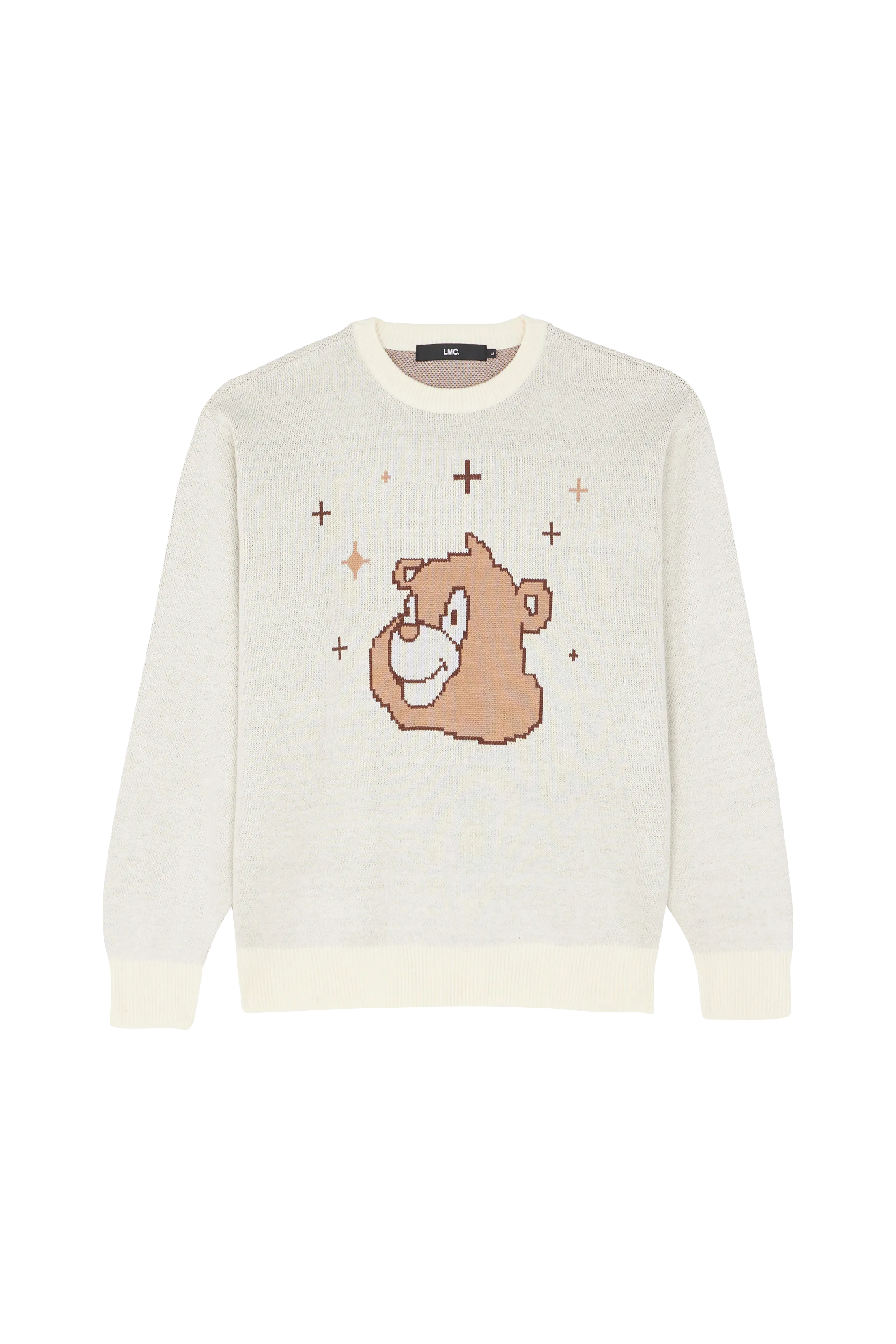 LOST MANAGEMENT CITIES Pull BEAR KNIT SWEATER Beige