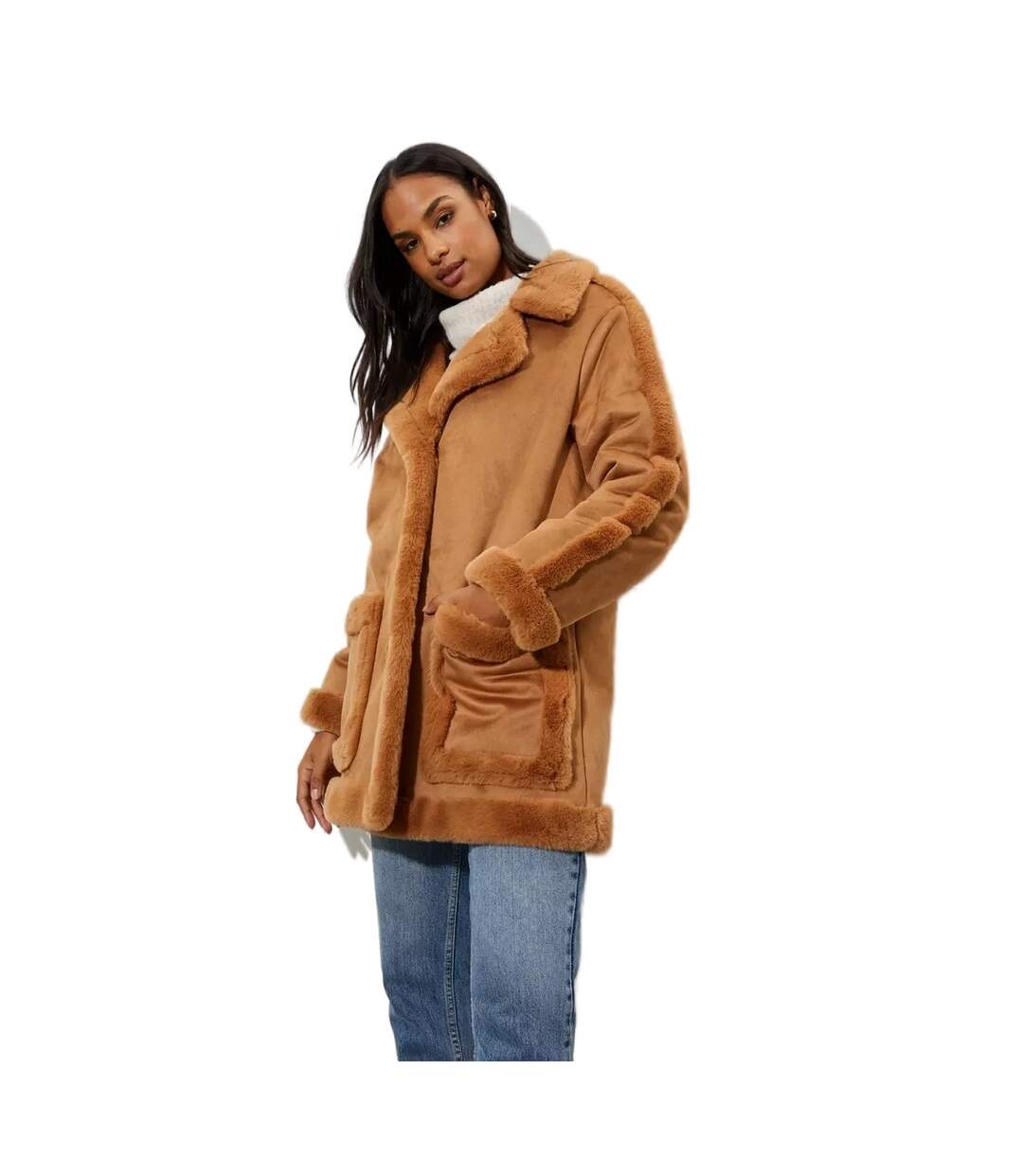 Dorothy Perkins - Manteau LUXE - Femme (Caramel) - UTDP541