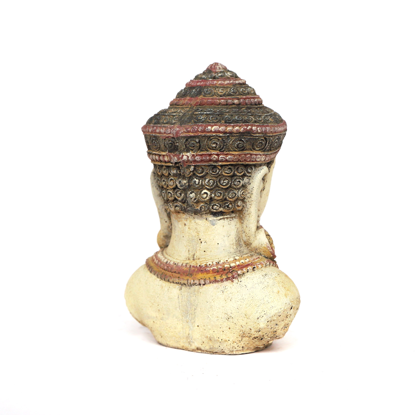 Büste 'Khmer Buddha', multicolor, H 20 cm, B 14 cm, T 13 cm von fischer's lagerhaus