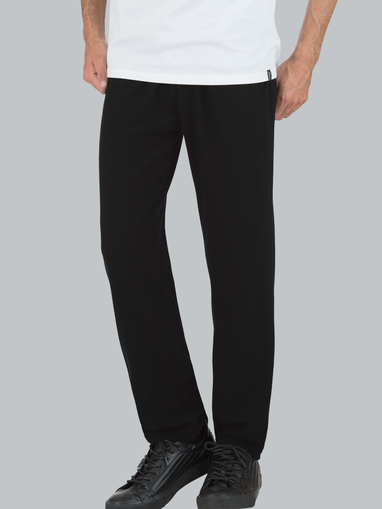 Leichte Fleece-Freizeithose Schwarz
