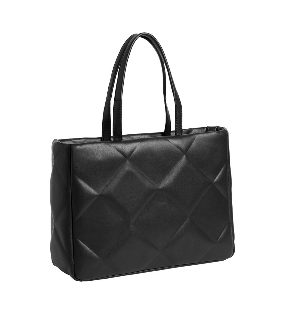 Bolsa tote preta acolchoada Calvin Klein