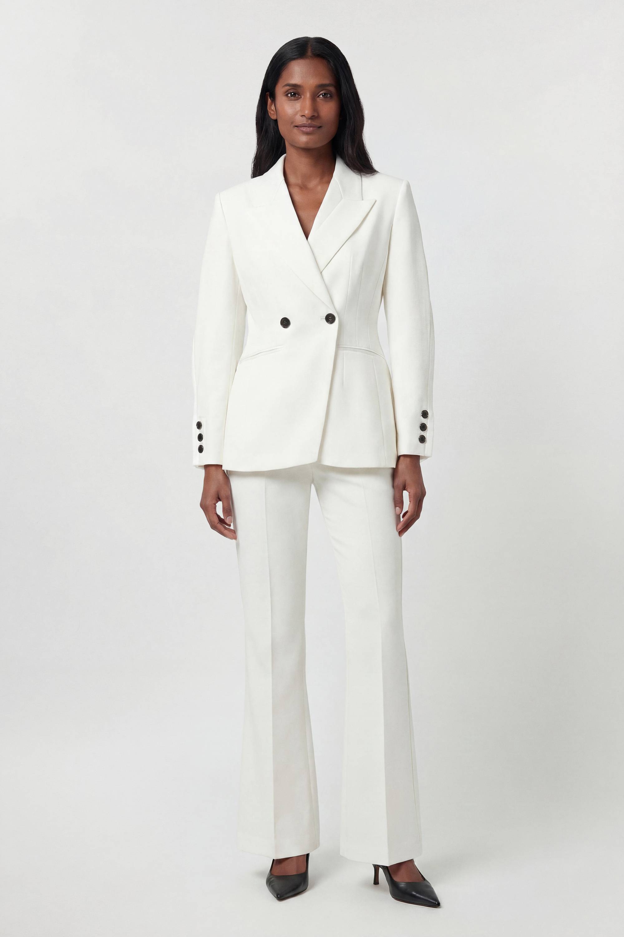 KarenMillen Blazer Tailleur Taille Sculptée Stretch Compact Petite
