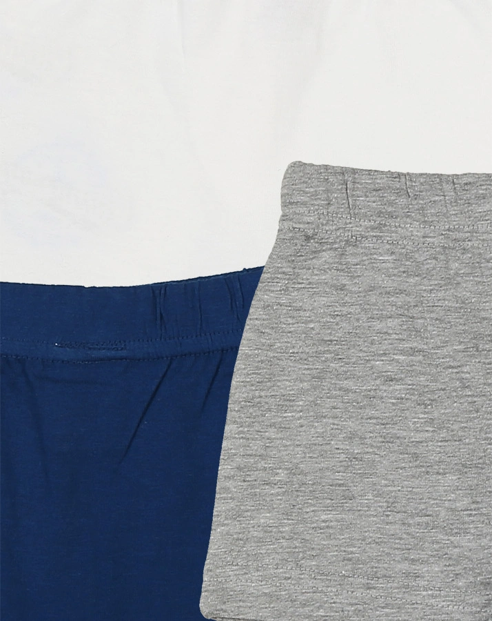 Boxershorts CHAMPIONS 3er-Pack in blau/weiß/grau