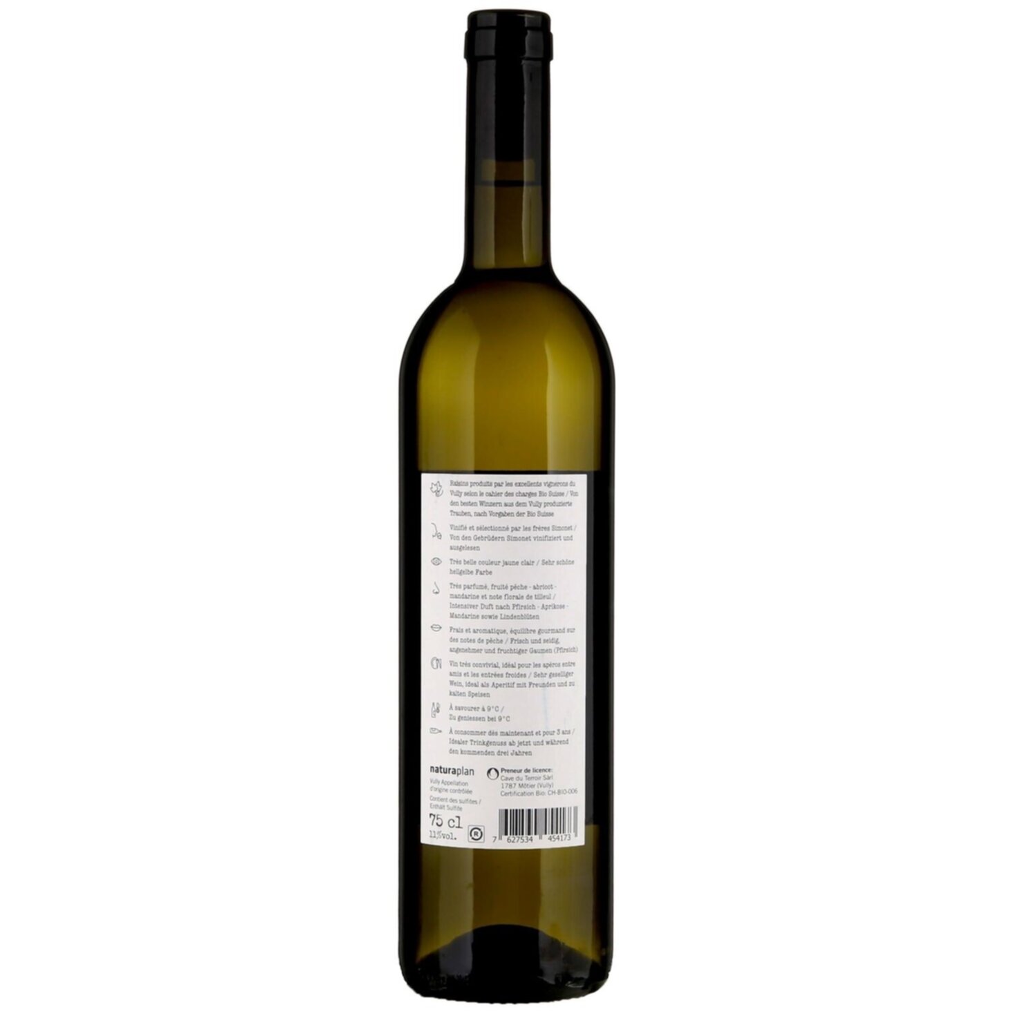 Naturaplan Bio Vully Chasselas Convivial -75cl