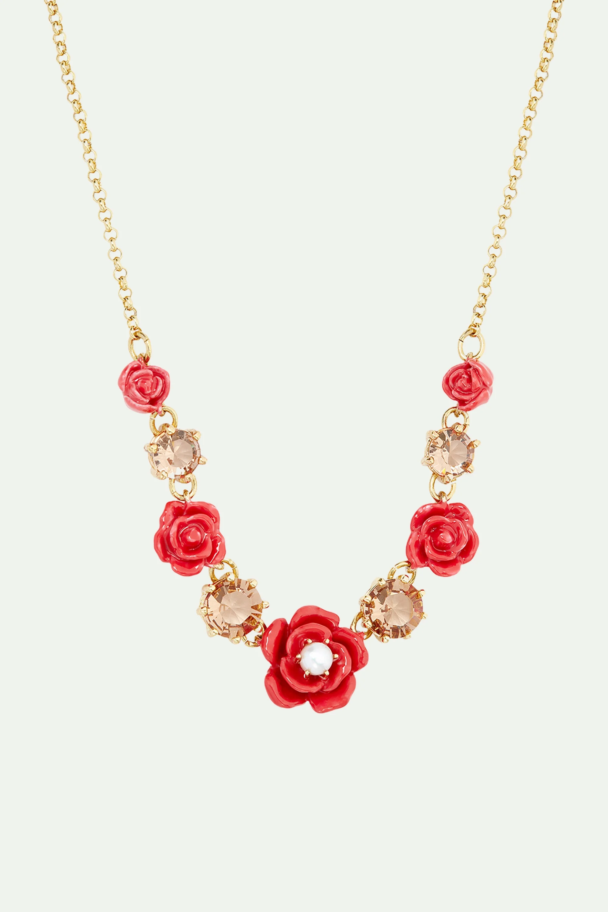 Collier plastron s, perle de culture et pierres | Multicolore