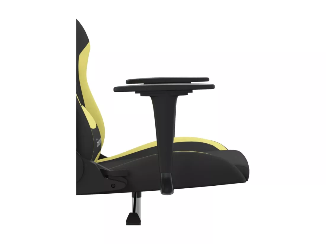 Chaise de jeu Noir et vert clair Tissu