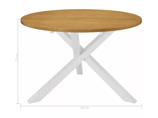Mobilier de salle à manger 5 pcs MDF Blanc