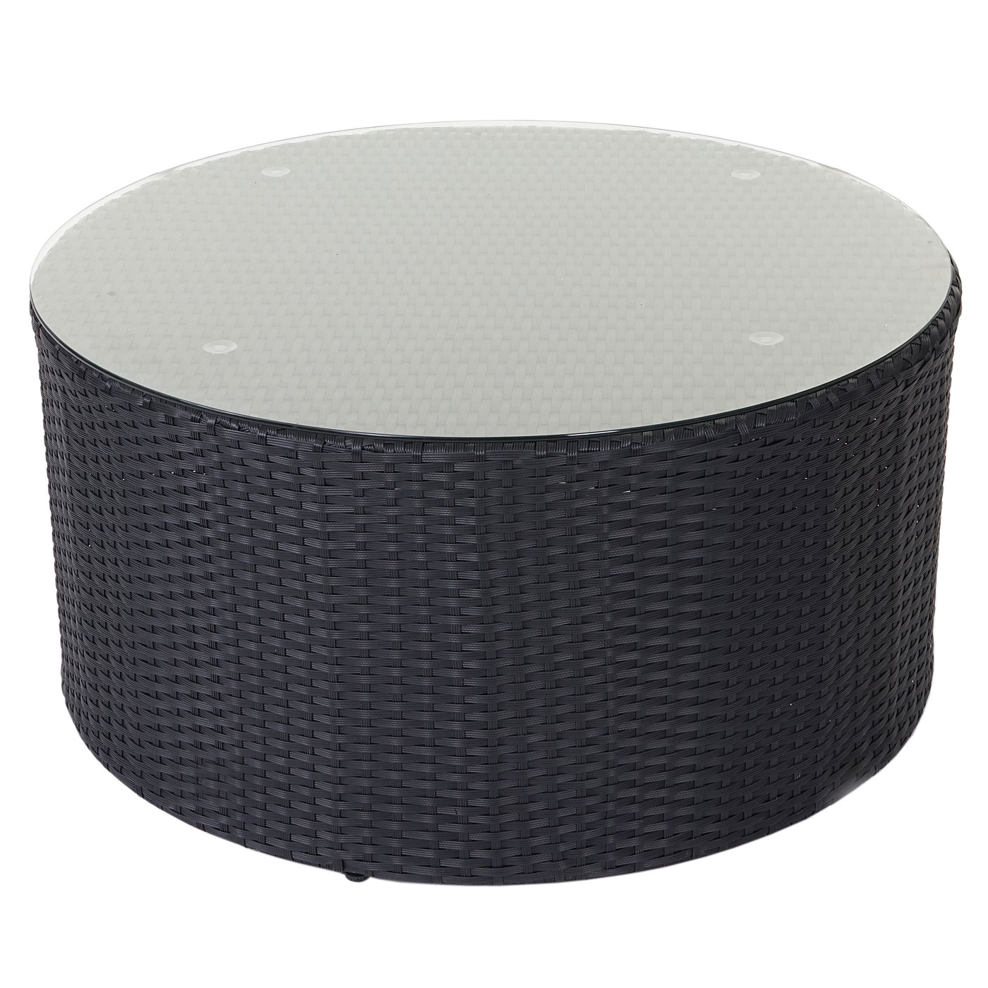 Luxus Poly-Rattan-Garnitur Lier, Sitzgruppe Lounge-Set, XXL Sofa rund, anthrazit Kissen grau