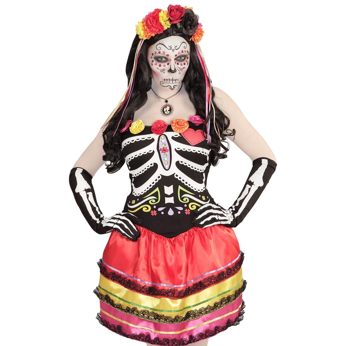 Halloween Handschoenen Skelet 50cm