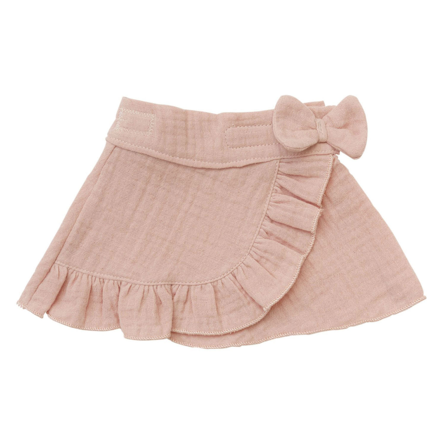 Poppen Wikkelrok Roze met Ruches, 35-45 cm