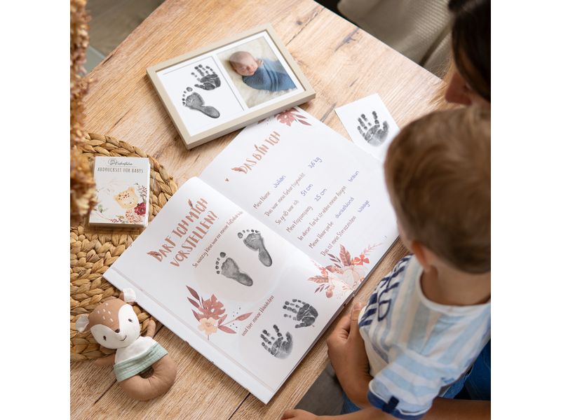 Eulentaler Abdruckset Gr. M Babyabdruckset mit Hand- und Fussabdruck