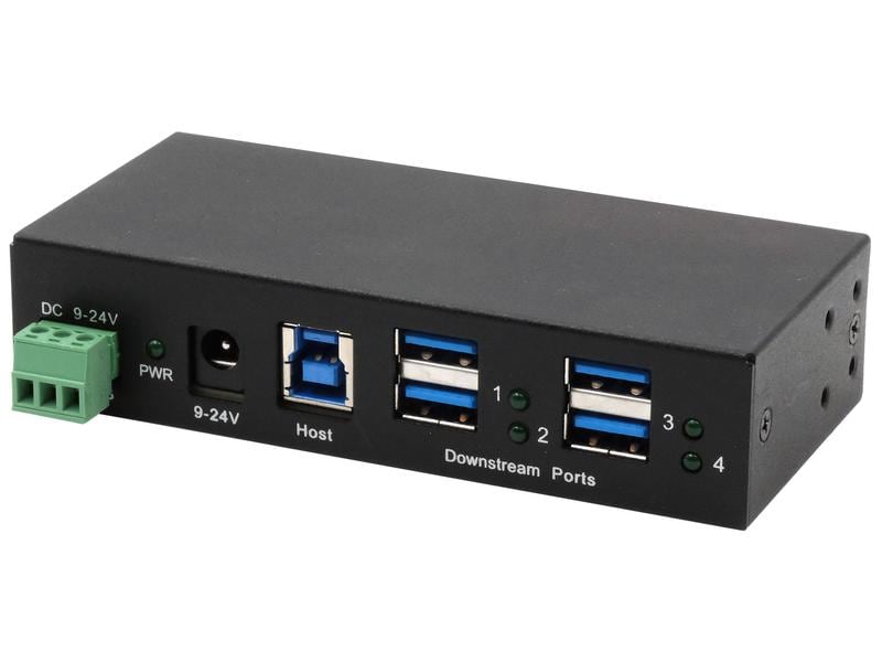 Exsys USB-Hub EX-11244HMS 4-Port USB 3.0 HUB für Wand- und DIN-Rail Montage