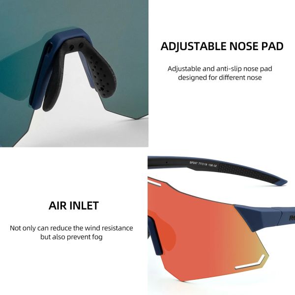 Rockbros Polarized Cykelbriller, Blue