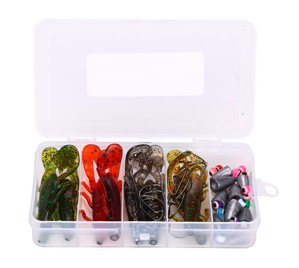 Fish4All Softbait Creature Texas/Carolina Box (50 Pièces)