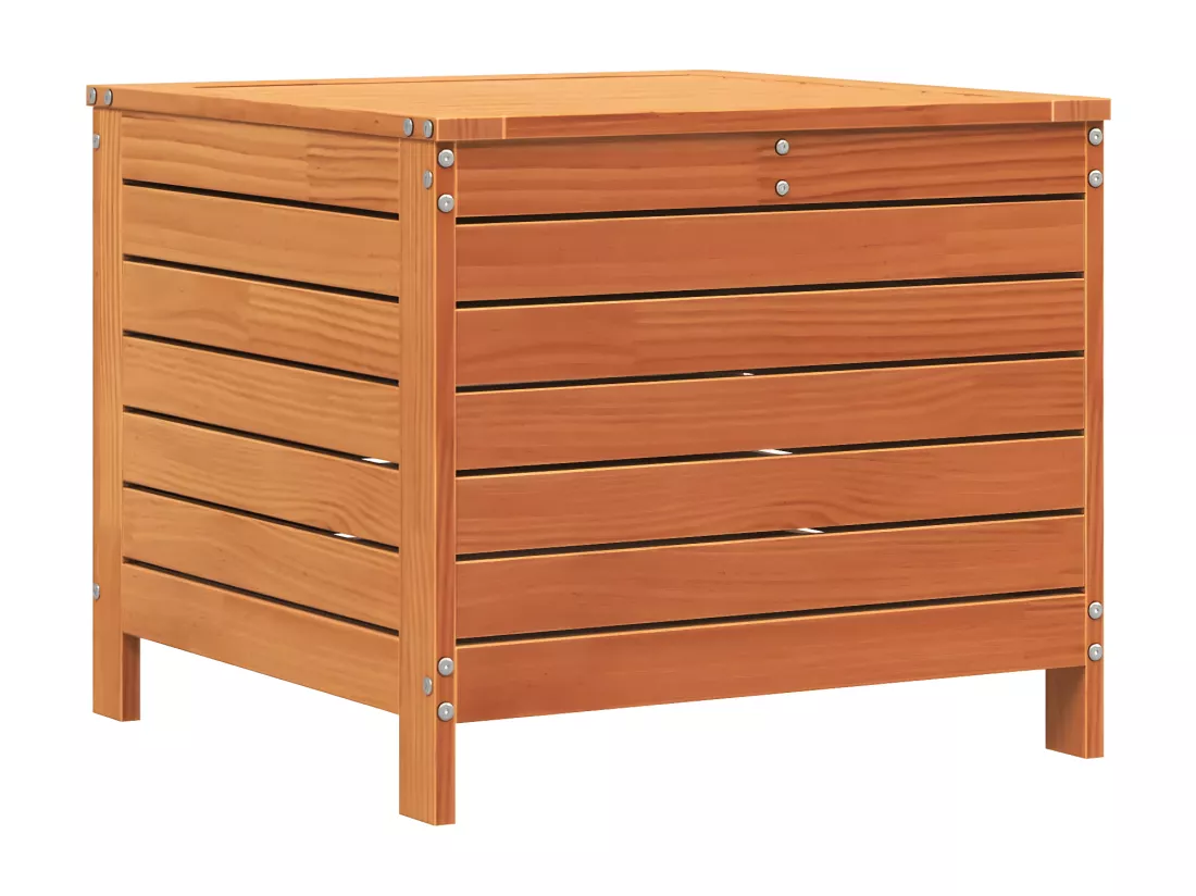 Repose-pied jardin cire marron 62x63,5x53,5 cm bois pin massif