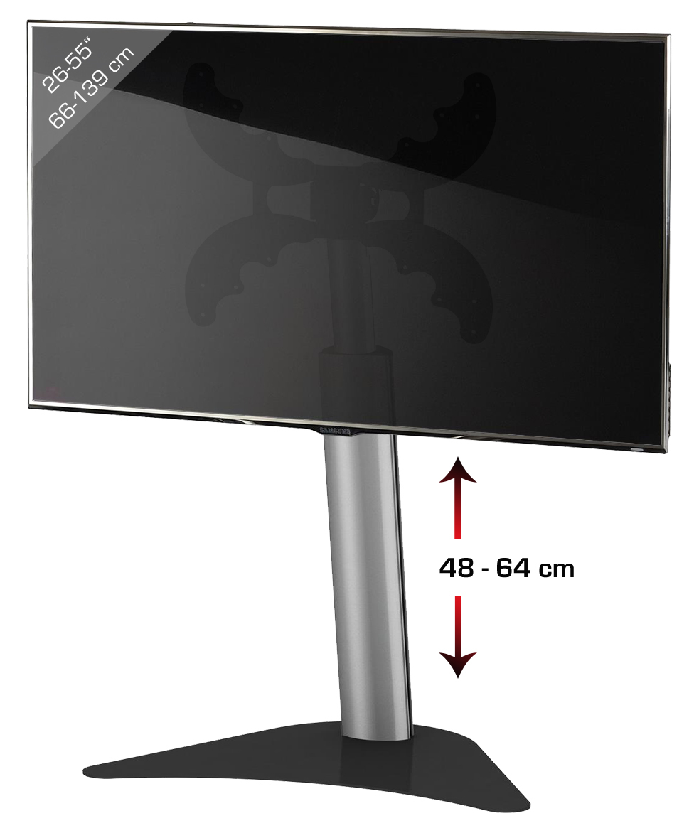 TV-Standfuß Coscal Mini - silber - stufenlos höhenverstellbar