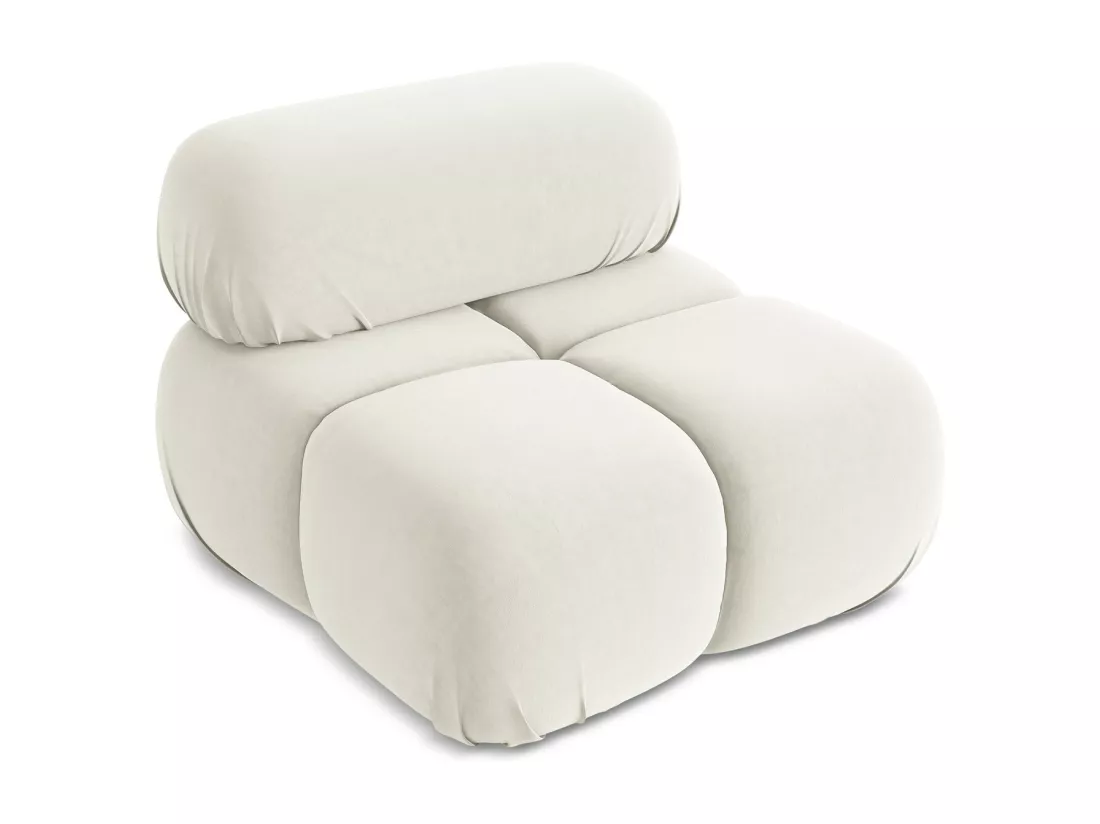 Fauteuil en Samt - beige clair - LOKUA