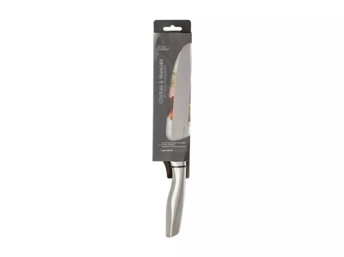 Couteau à Trancher Inox Forgé 34cm Gris