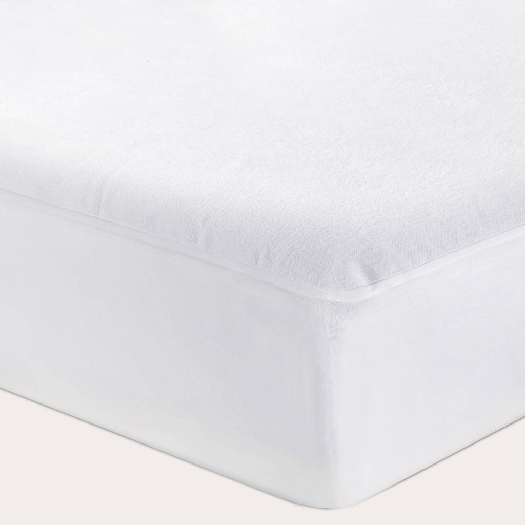 katoenen molton pu waterafstotend hoeslaken wit (150x70 cm)