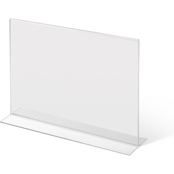 Présentoir de table double face T - Stand acrylique transparent