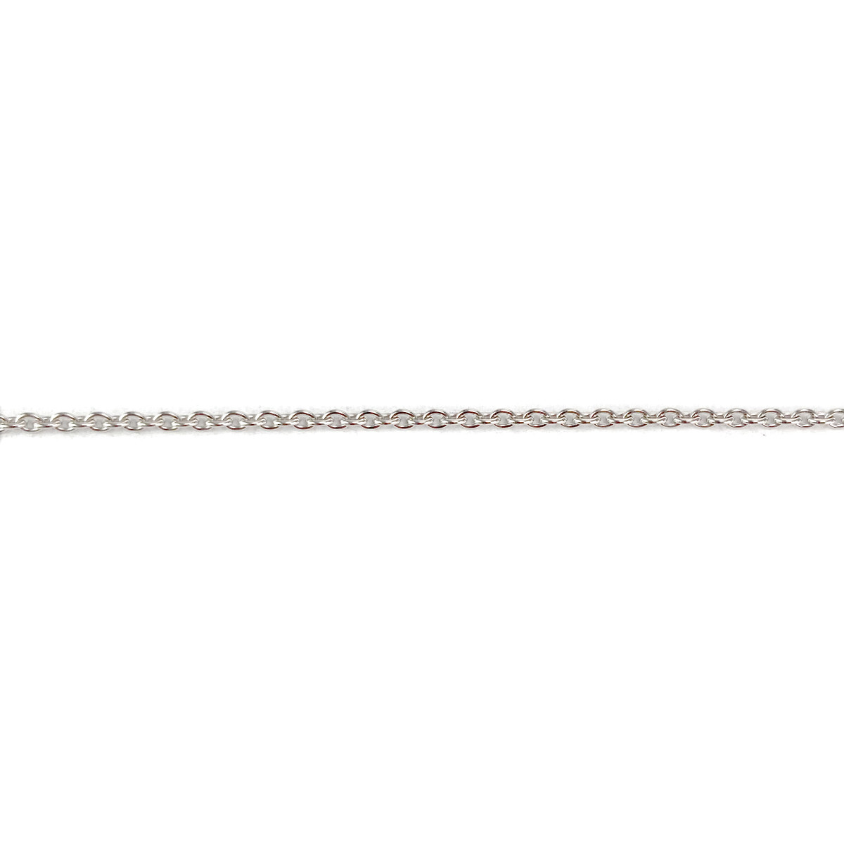 Collier or 750 blanc pendentif fleur diamants synthétiques 45 cm
