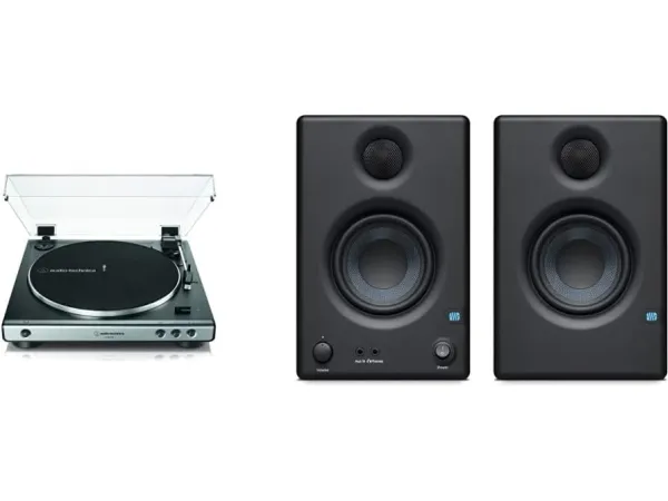 Audio-Technica AT-LP60XUSB, Bæltedrevet pladespiller, Fuld automatisk, Grå, Metallic, Aluminium, 33 1/3,45 rpm, DC servomotor