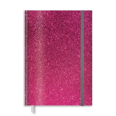 Roth Effekt Timer, A6, immerwährend, 1 Woche 2 Seiten, Glittereffekt, Pink Glitter