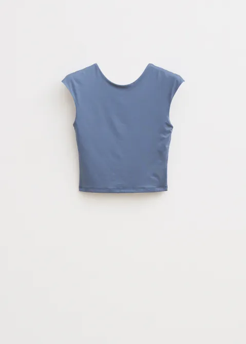 T-shirt met opening op de rug blauw (BLW.M)