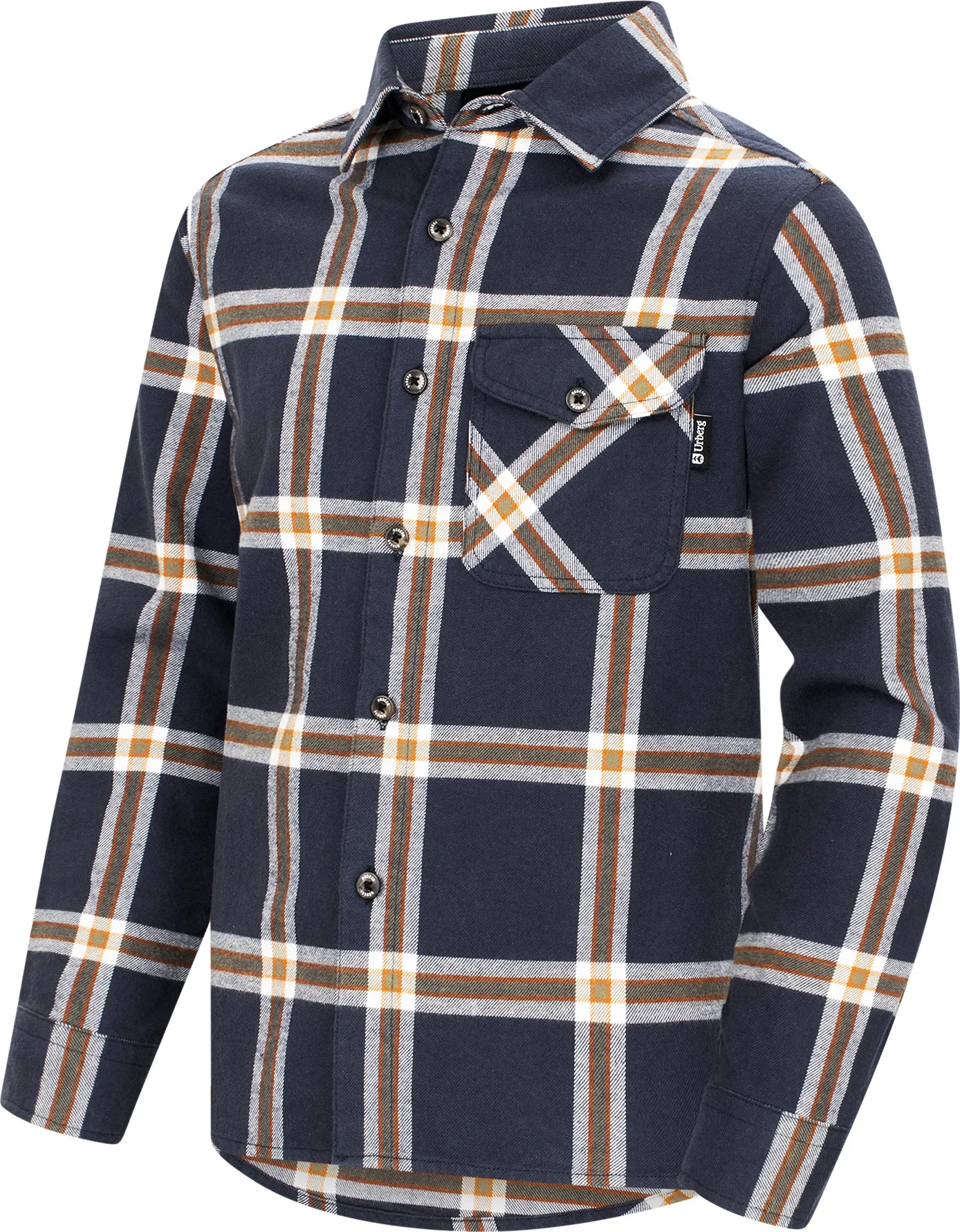 Urberg Flanell Shirt Jr Blue Nights/deep Lichen Green