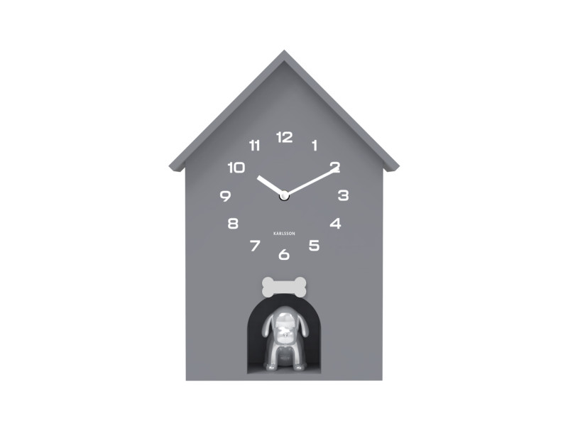 Wall Clock Garding Doggy KA6096GR Retro green