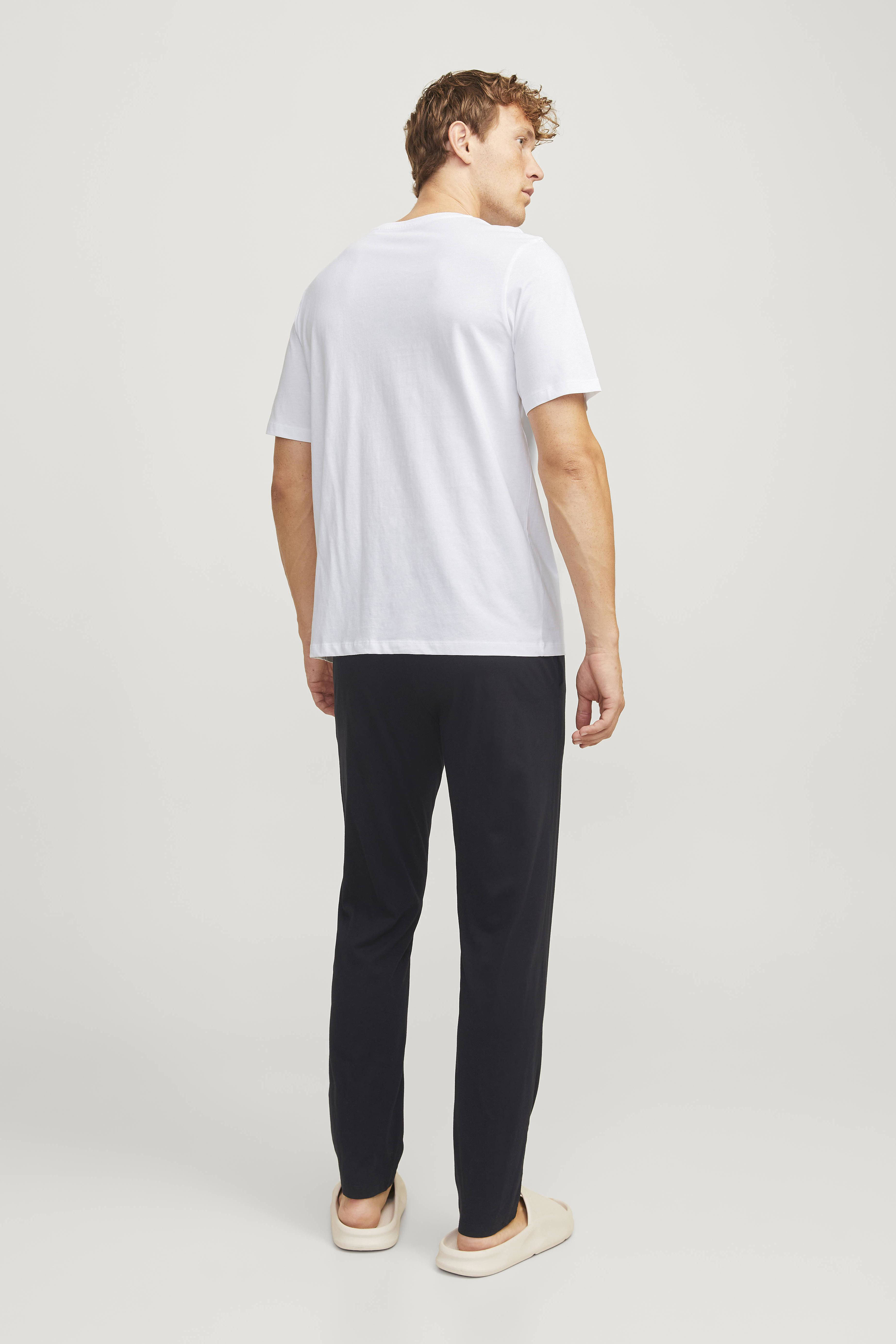 JACK & JONES pyjama JACELTON wit/zwart