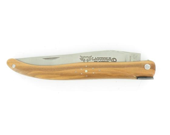Laguiole 12 cm- Trèfle - Olivier Plein Manche Couteau de poche par Laguiole en Aubrac