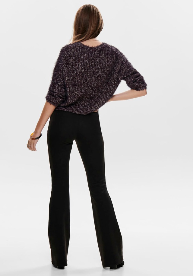 ONLY Jerseyhose »ONLFEVER – Jerseyhose mit Stretch und ausgestelltem Bein«  skinny fit, casual, Jersey, Polyester, ohne Ausschnitt