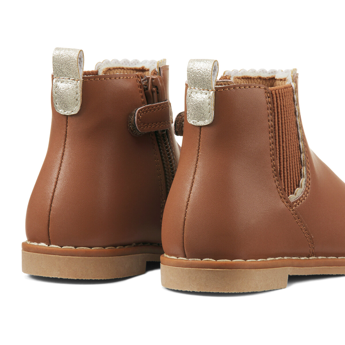 COLEÇÃO LA REDOUTE<br>Botas de cano curto com zíper e elástico