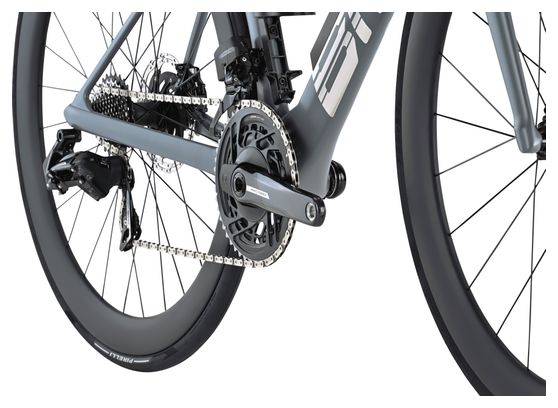 Vélo de Route BMC Teammachine R 01 Three Sram Force eTape AXS 12V 700mm Gris Iron / Rouge Neon 2024