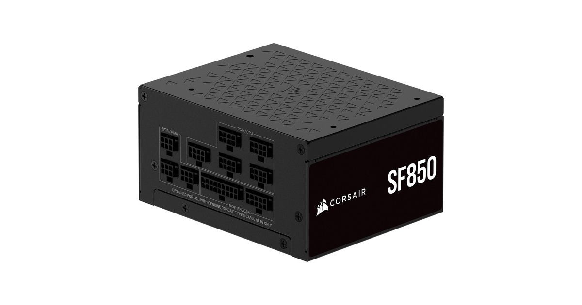 CorsairSF850 modulaire 850 watt voeding   (Zwart, 1x 12V-2x6, 2x PCIe)