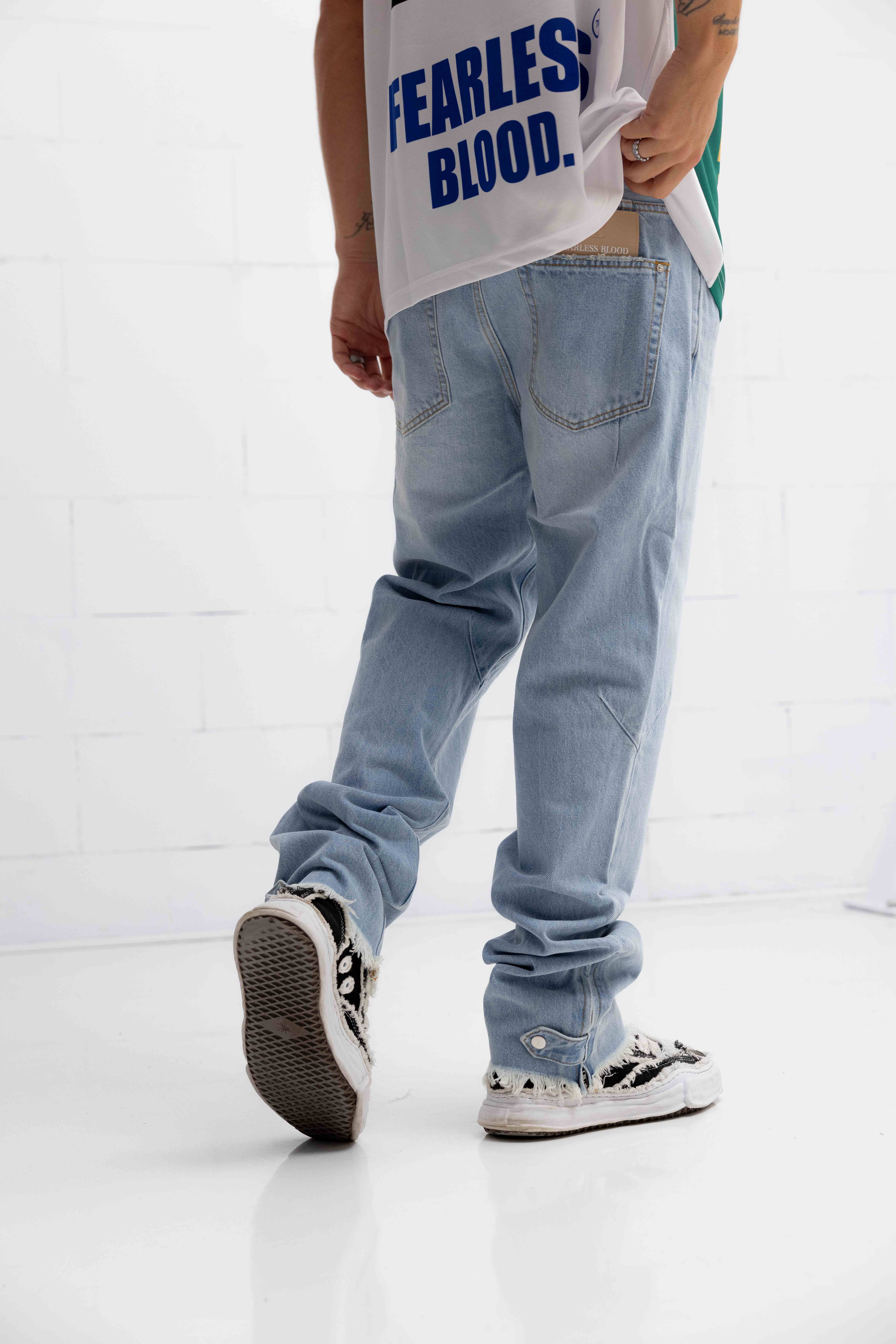 Fearless Blood Straight Jeans Heren Lichtblauw