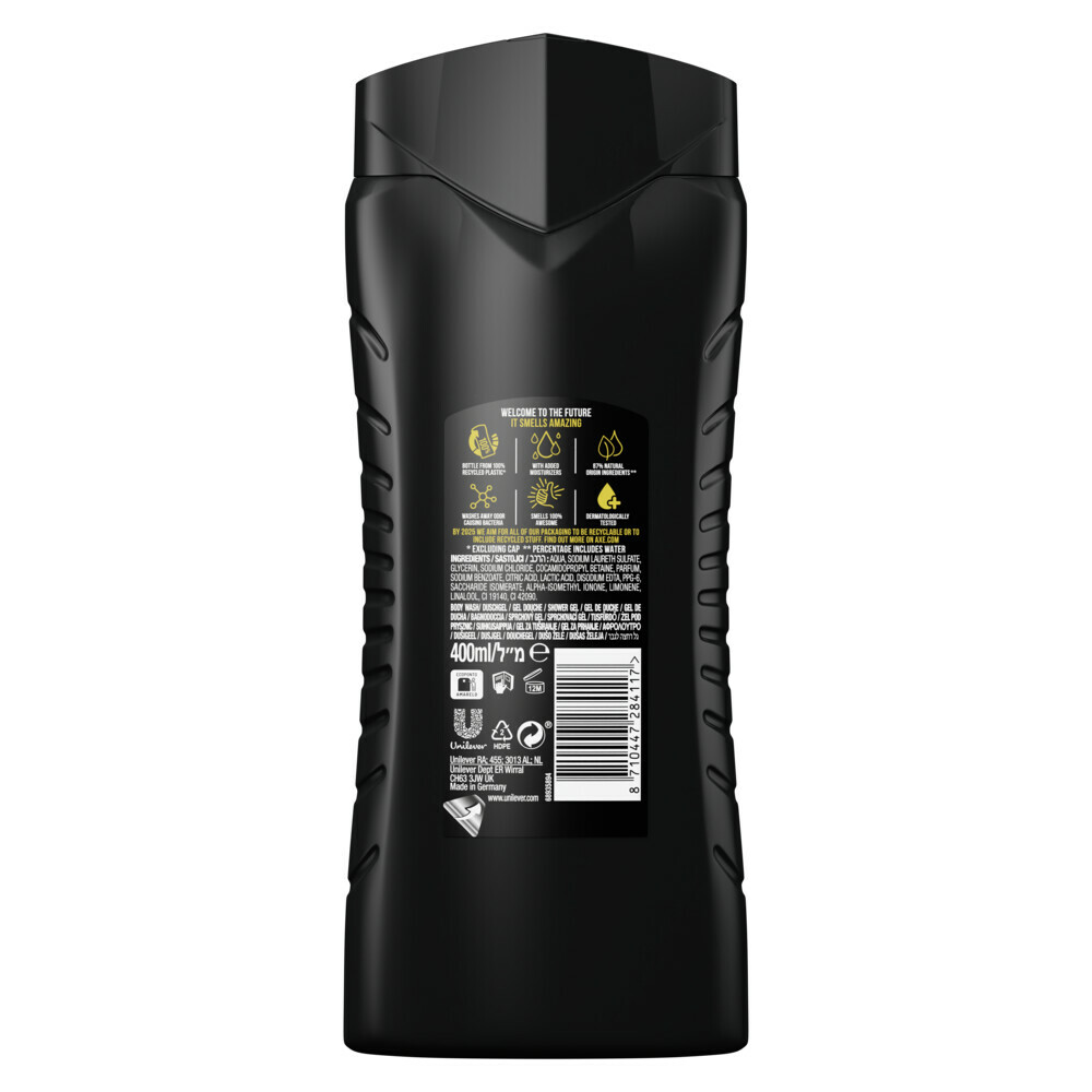 6x Axe 3-in-1 Douchegel XL Black400 ml