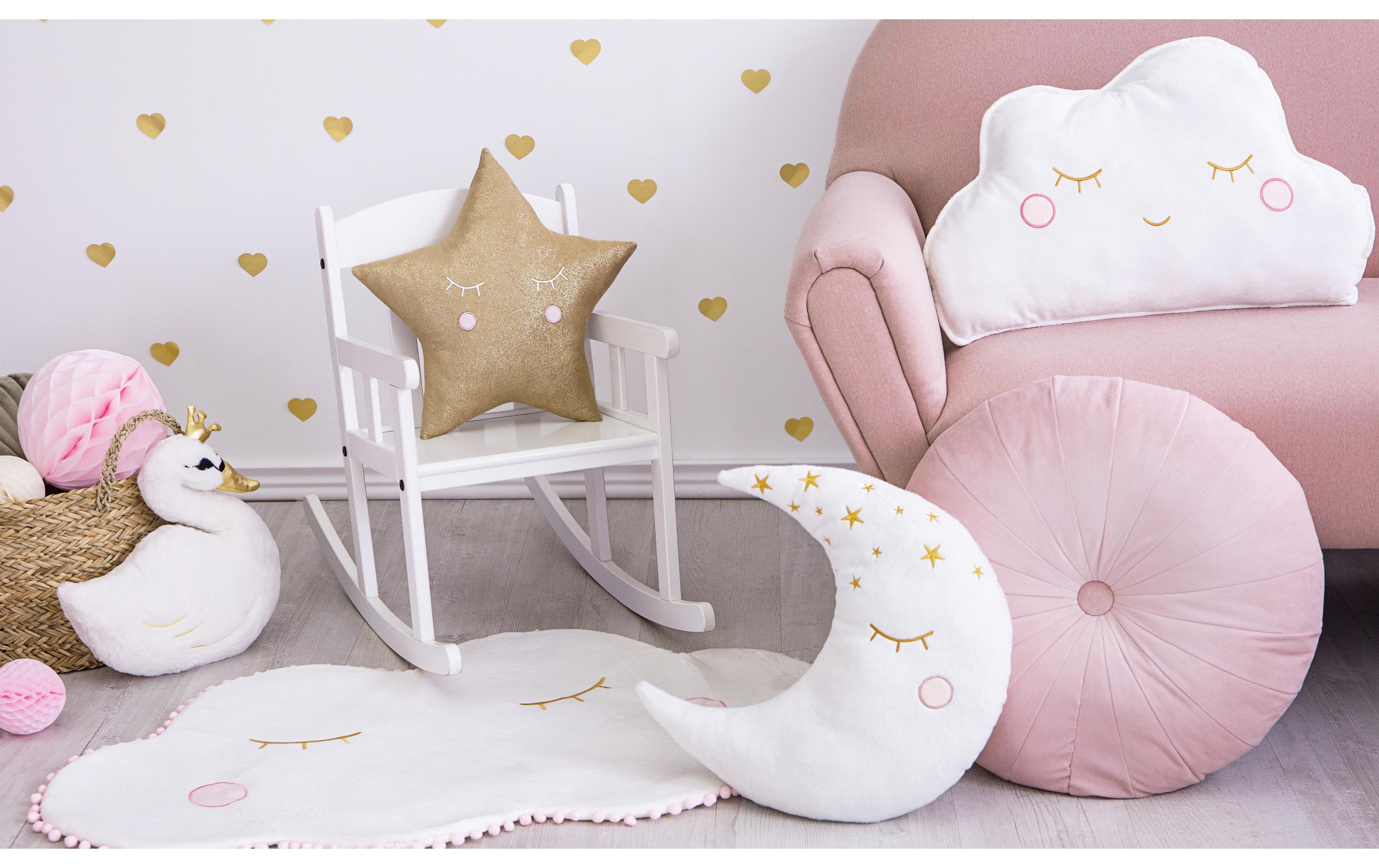 Kissen Lovely Swan 34 x 35 cm, Crème/GoldKinderspielzeug