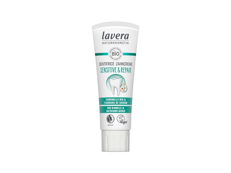 Lavera Zahncreme Sensitive and Repair 75 ml Natürliche Zahnpasta für empfindliche Zähne und Zahnfleisch