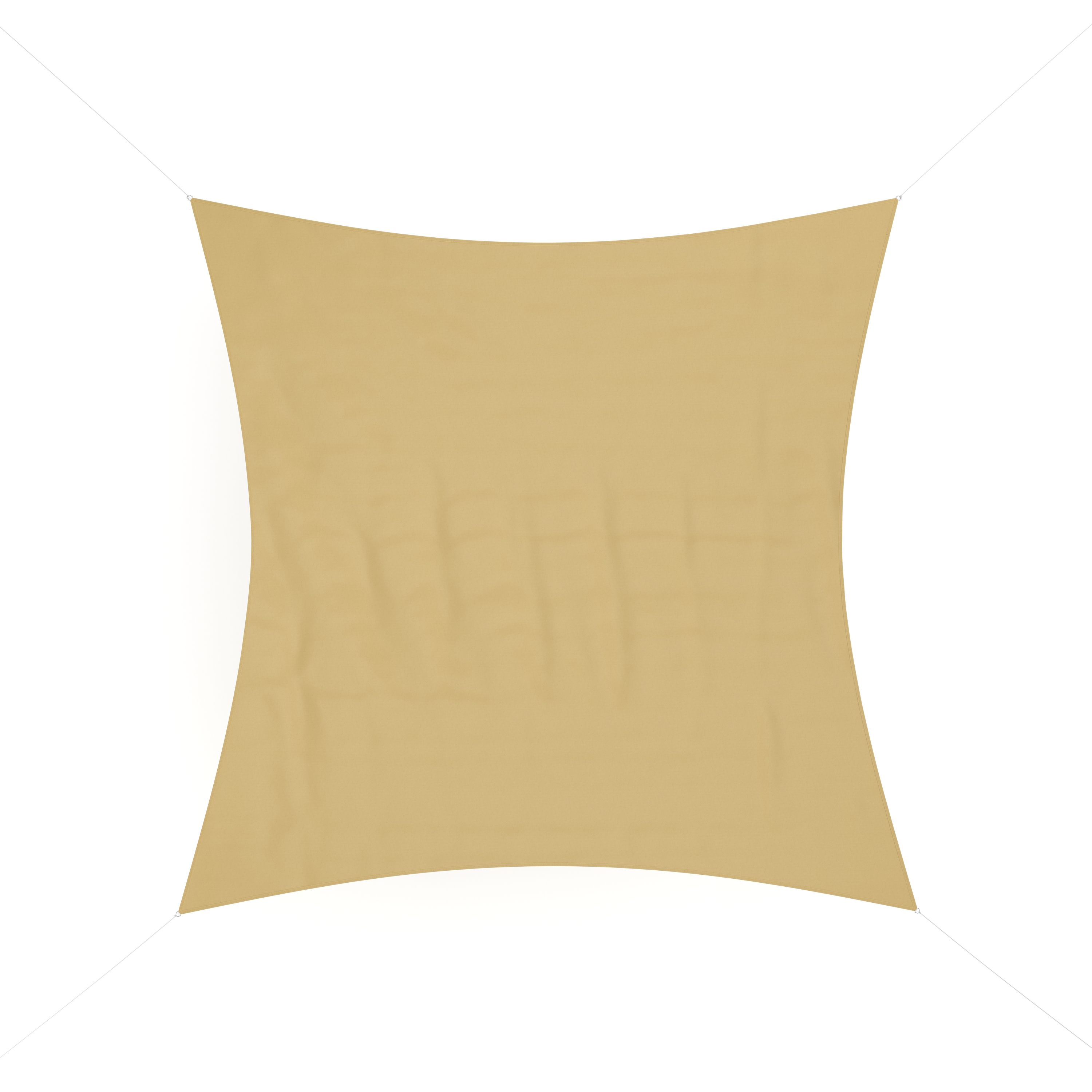 Sonnensegel Polyester Quadrat 5 x 5 m beige