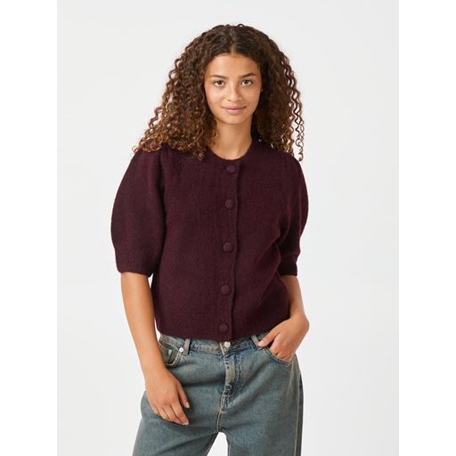 Neo Noir Trudy Knit Cardigan, Wine, 40