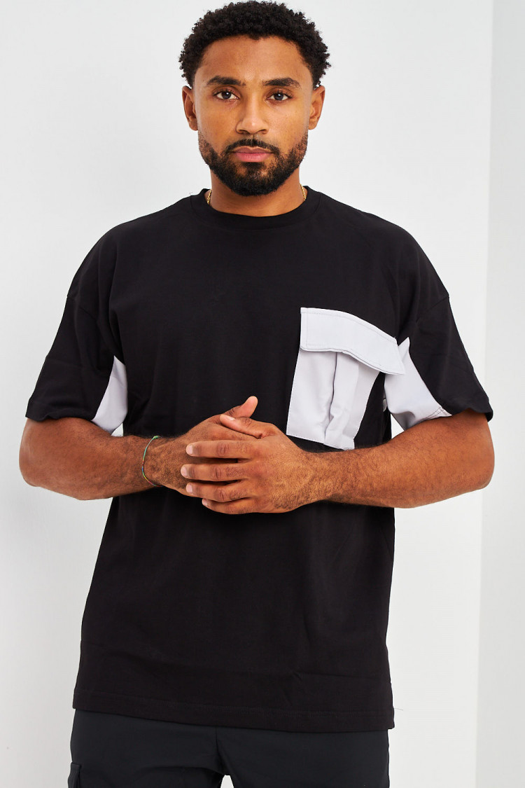 Ensemble t-shirt + pantalon cargo noir