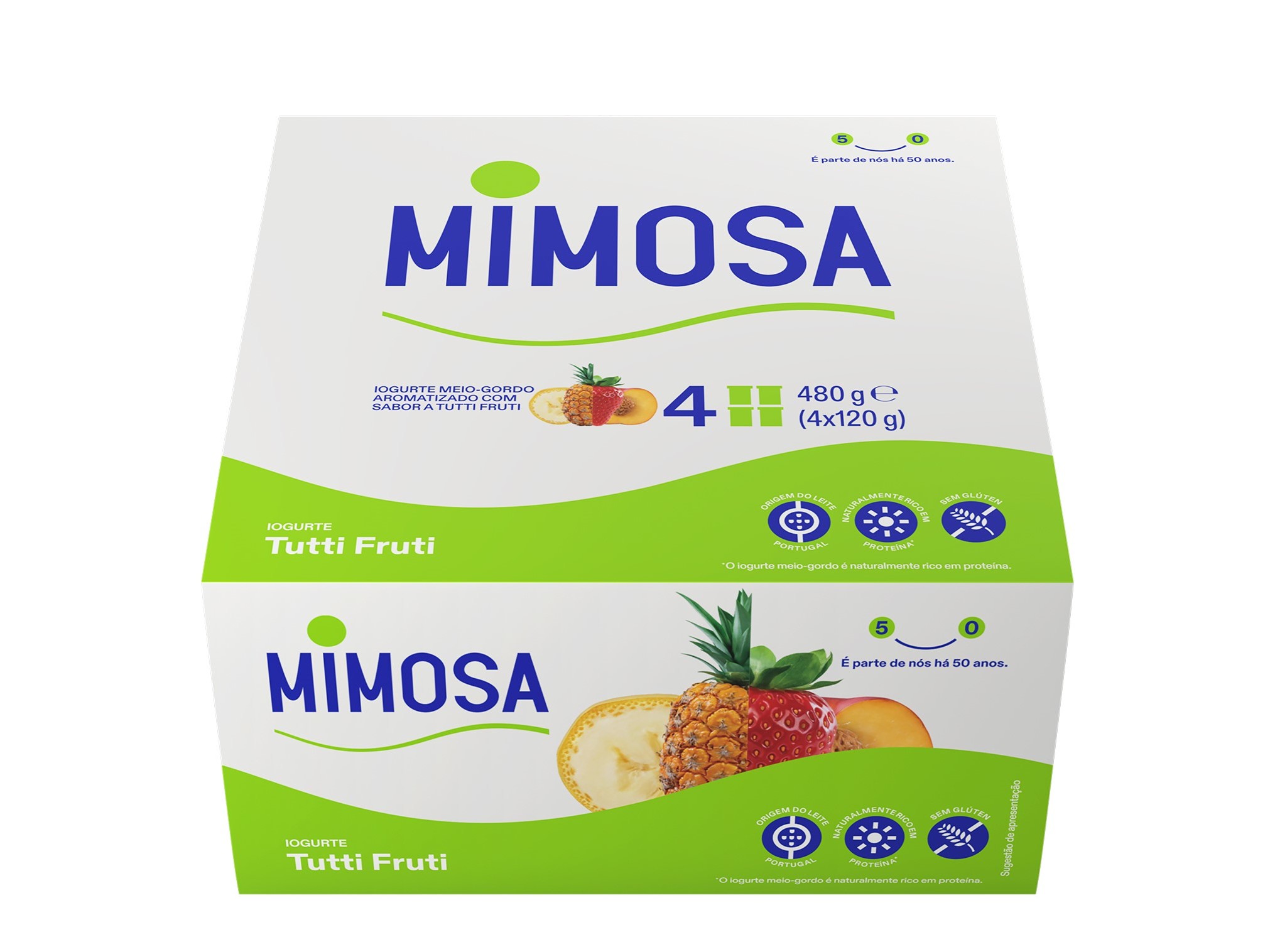 IOGURTE MIMOSA AROMA TUTTI FRUTI 4X120G