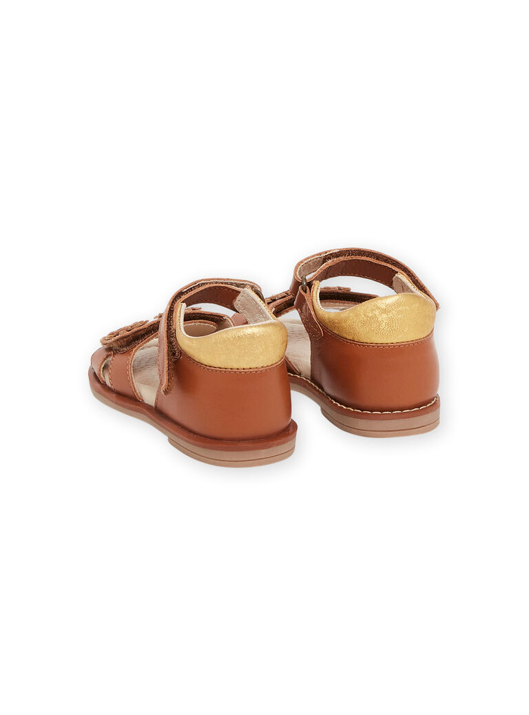 Sandales camel en cuir